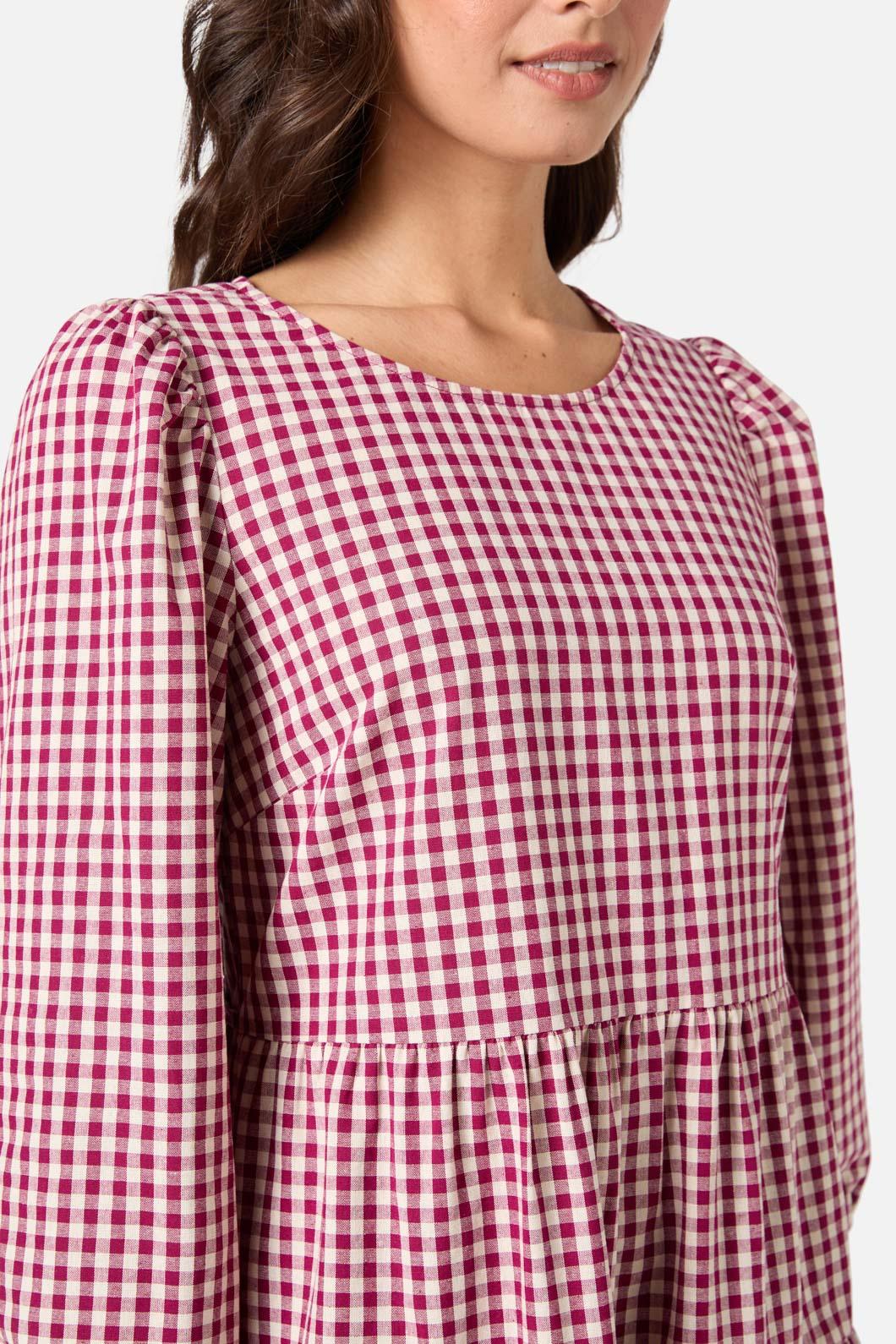 Renae Check Smock Dress