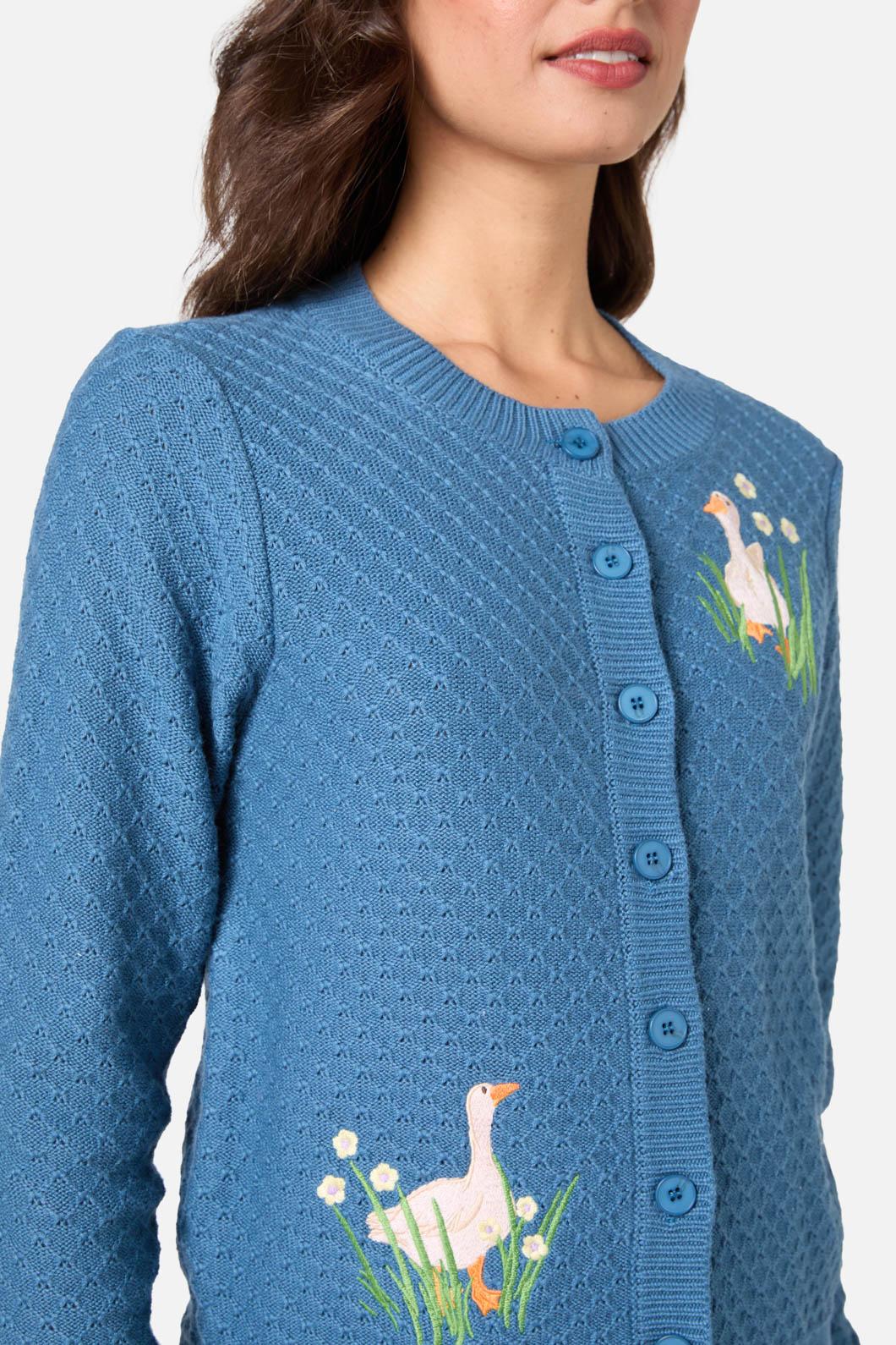 Goose Embroidered Cardigan