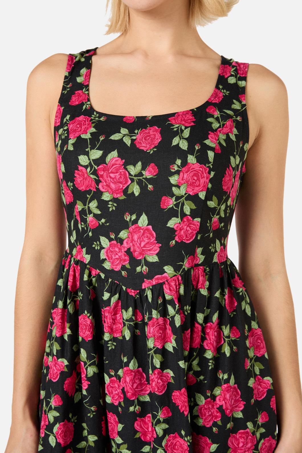 Winter Rose Midi Dress