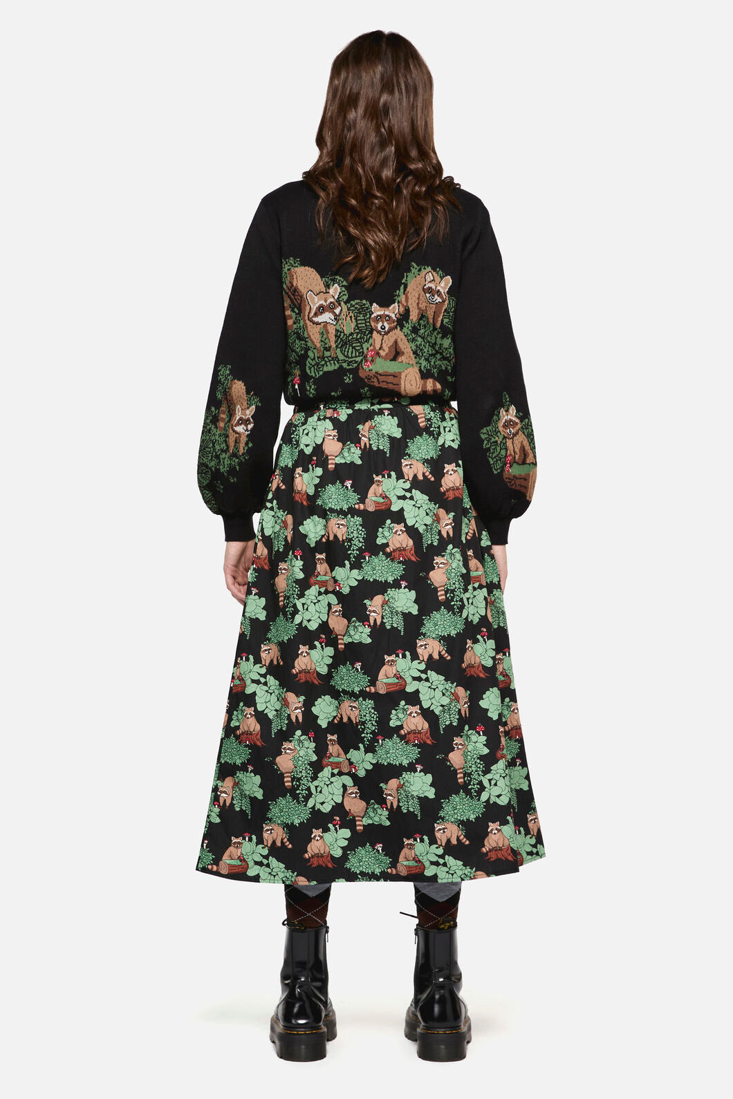 Haus Of Raccon Print Skirt