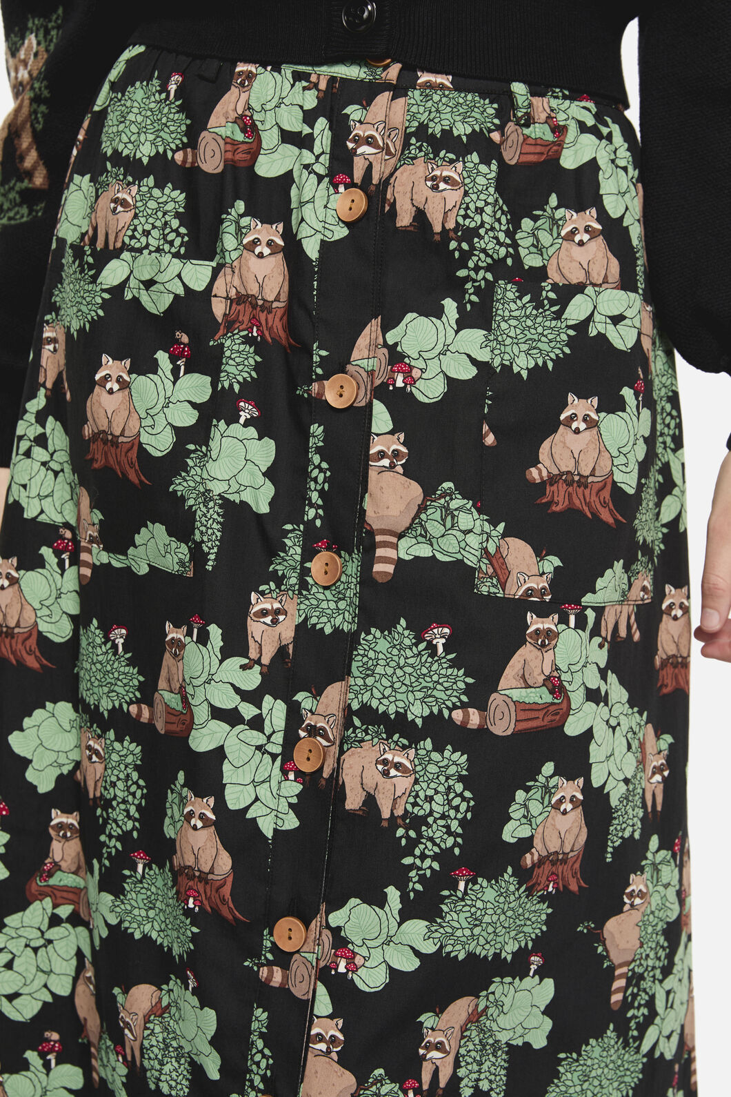 Haus Of Raccon Print Skirt