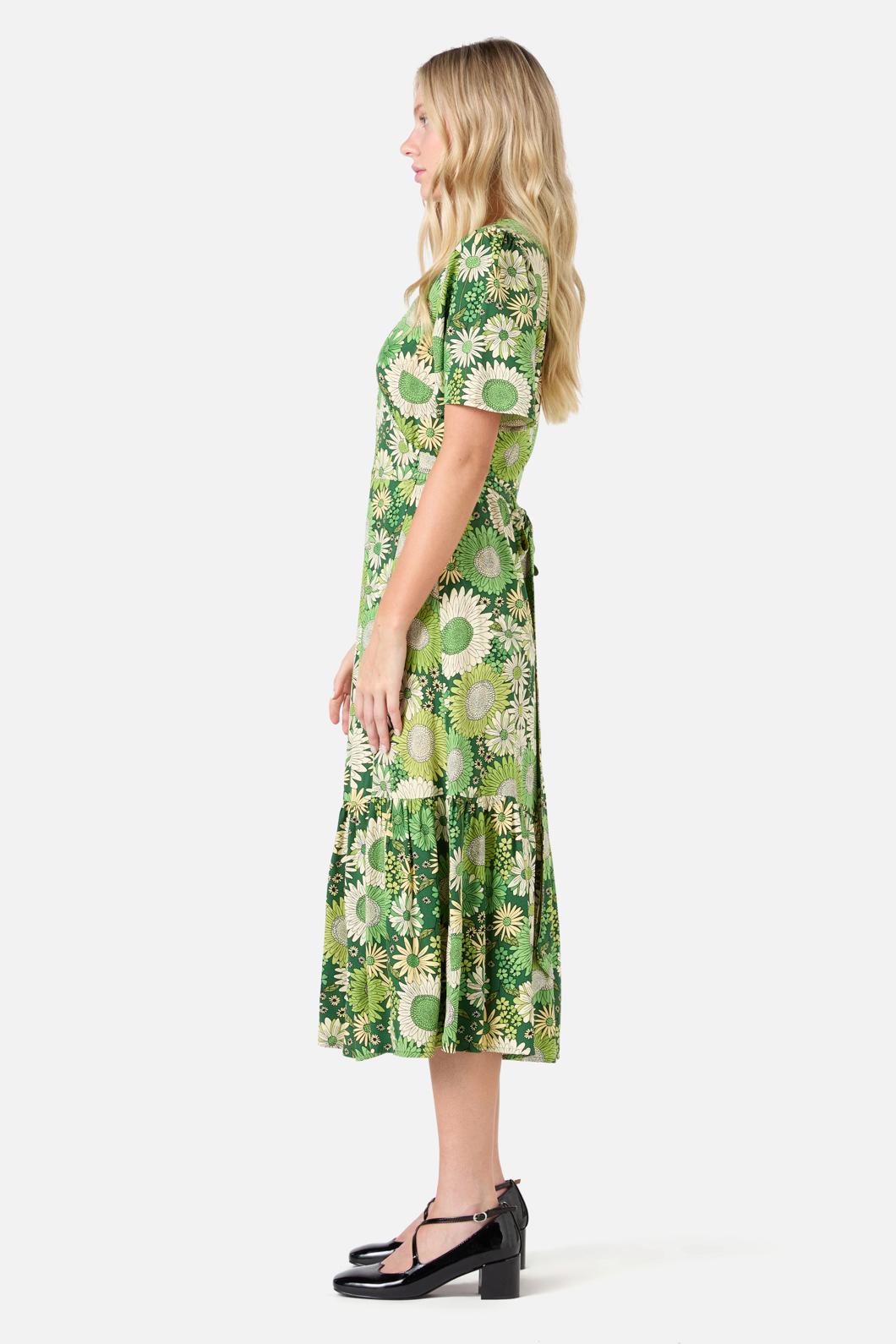 Viva Floral Midi Wrap Dress