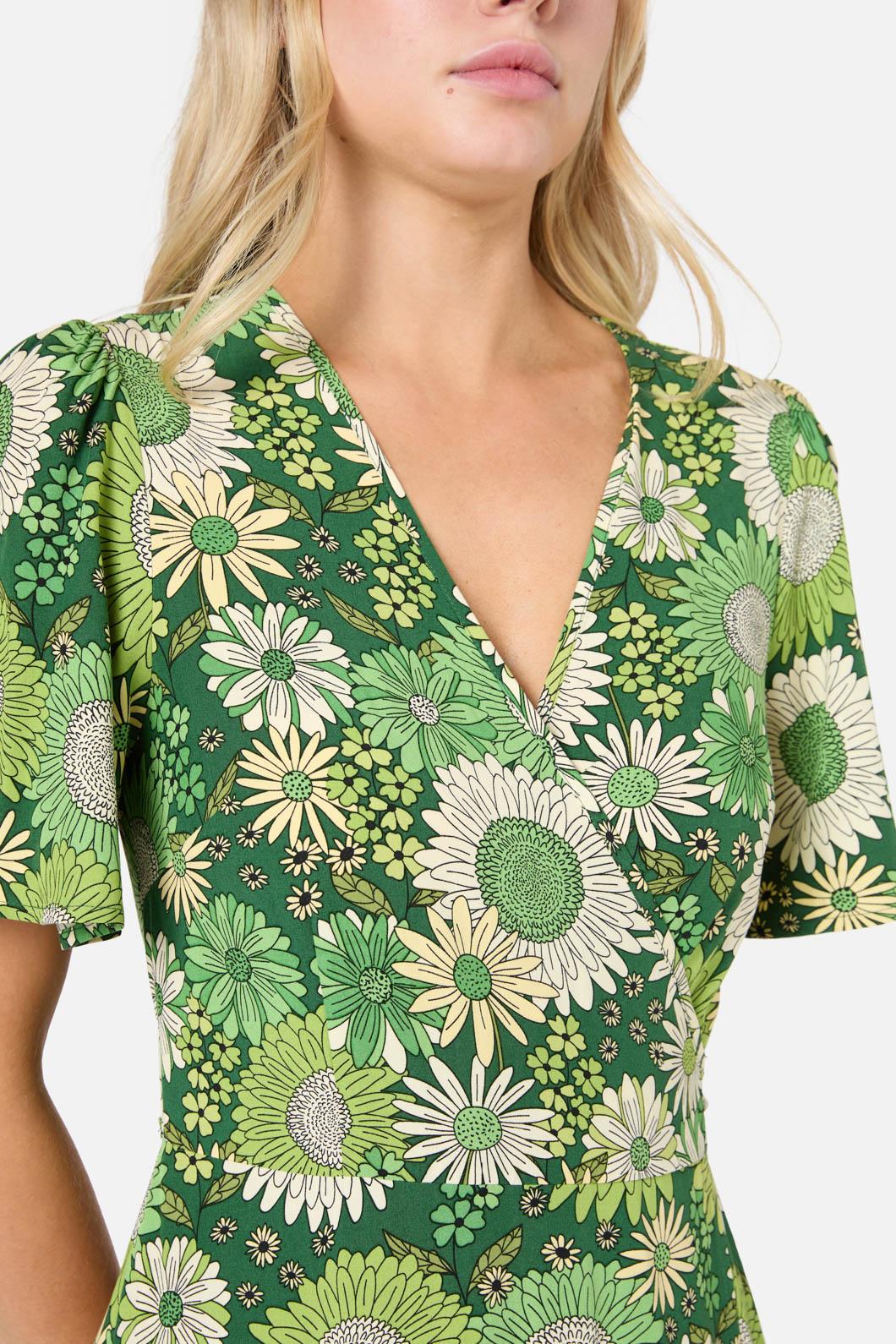 Viva Floral Midi Wrap Dress