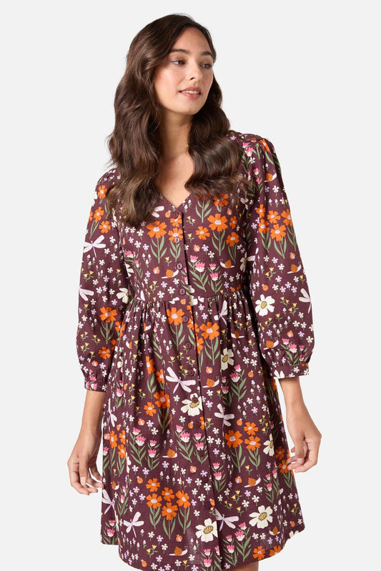 Garden Life Button Front Dress