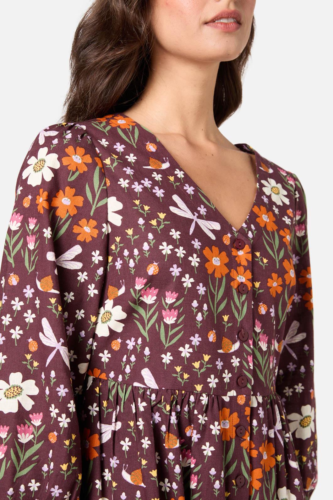 Garden Life Button Front Dress