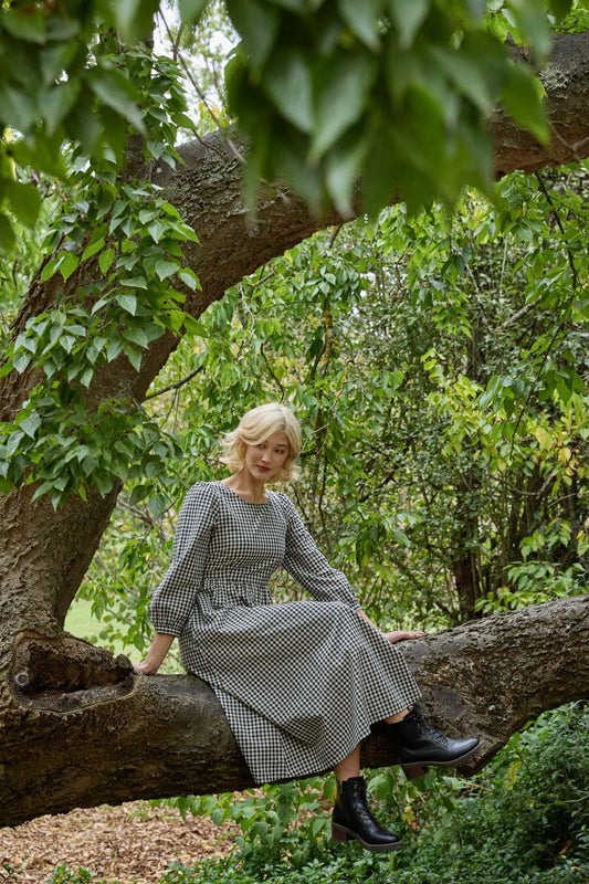 Renae Check Midi Dress