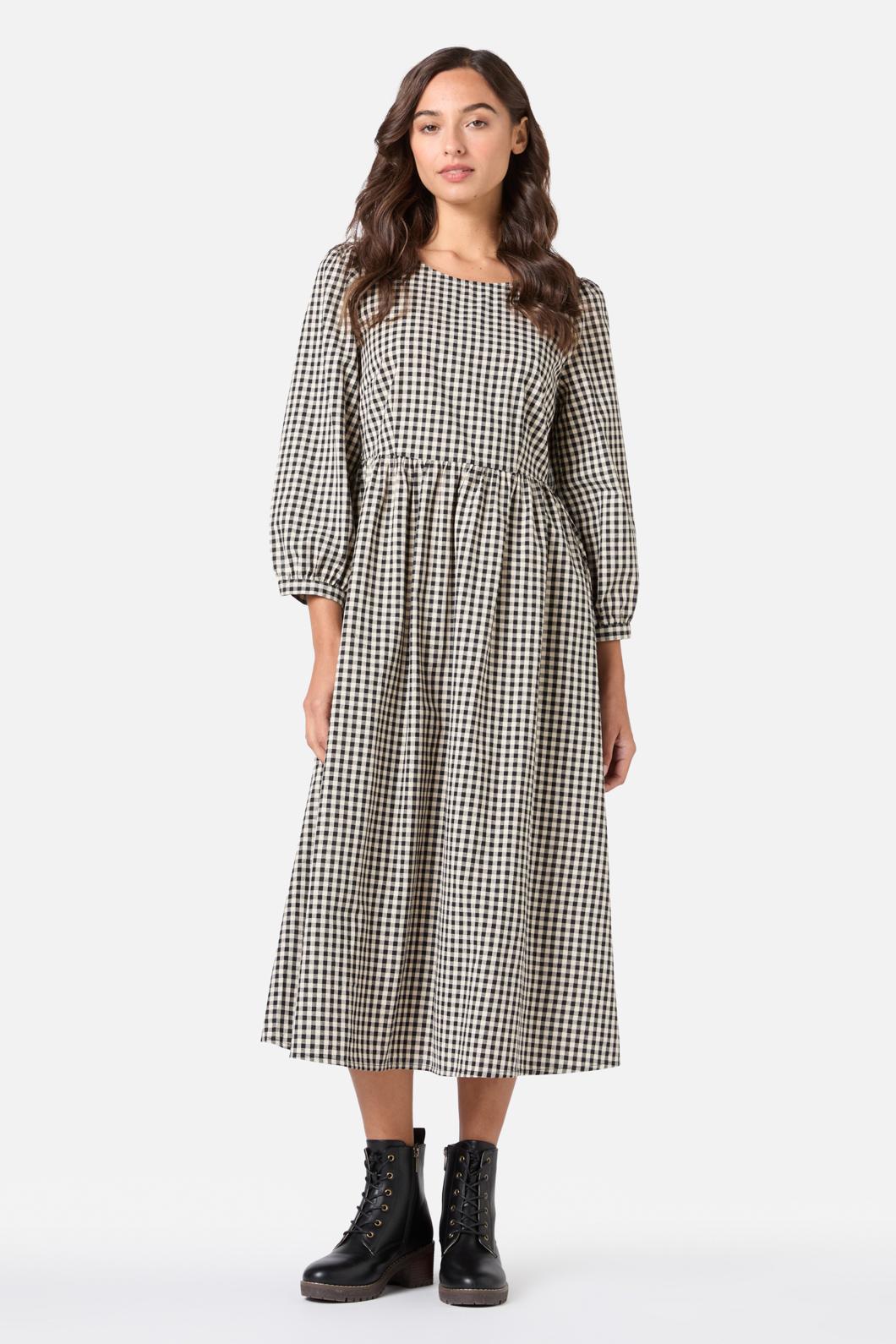 Renae Check Midi Dress