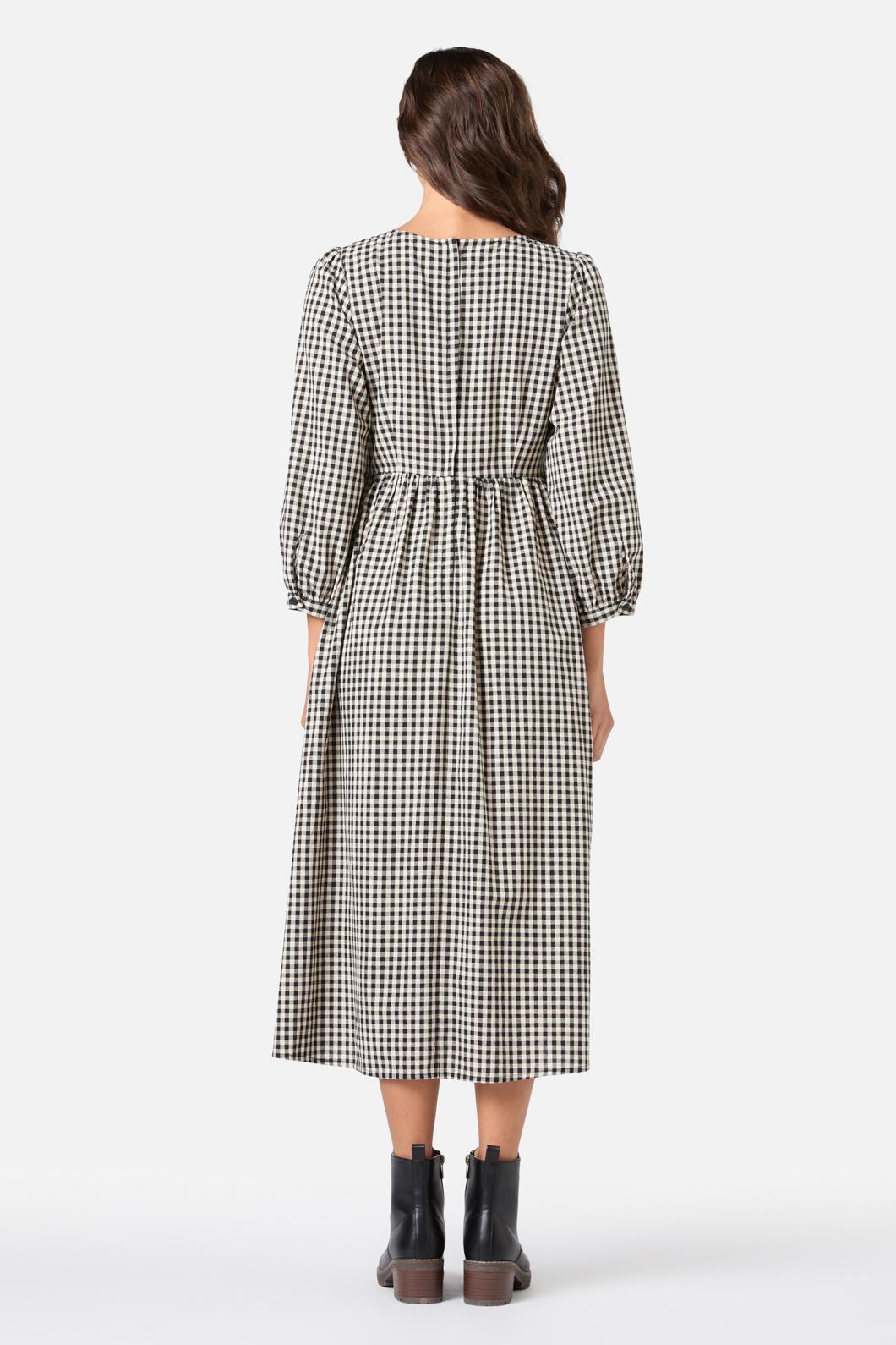 Renae Check Midi Dress