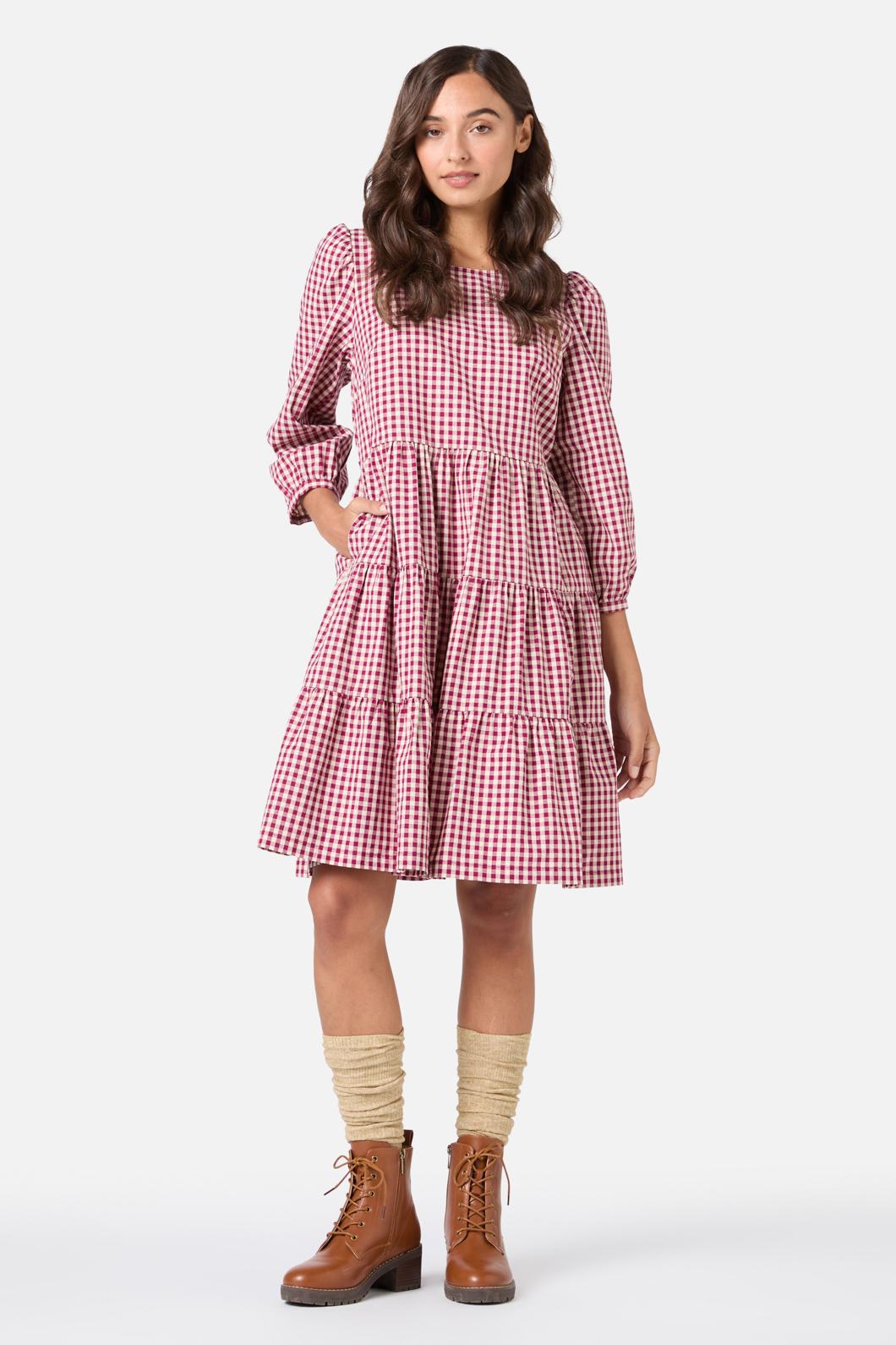Renae Check Smock Dress