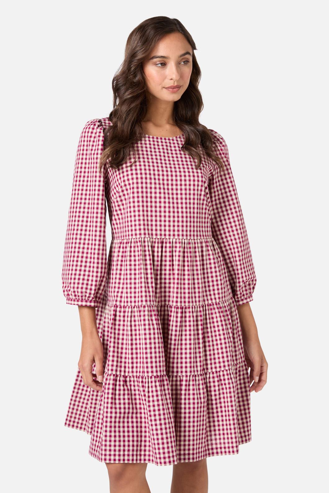 Renae Check Smock Dress