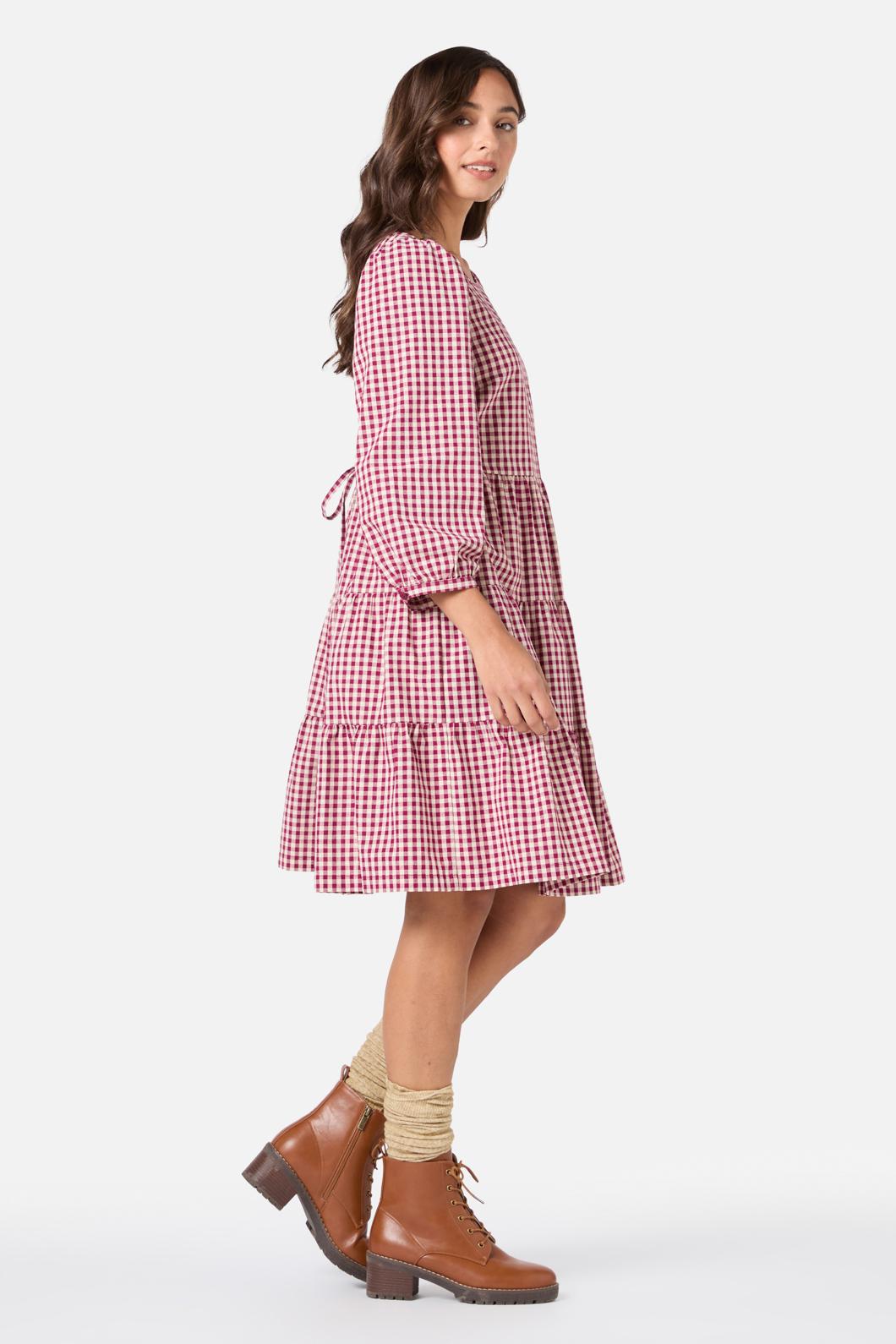 Renae Check Smock Dress