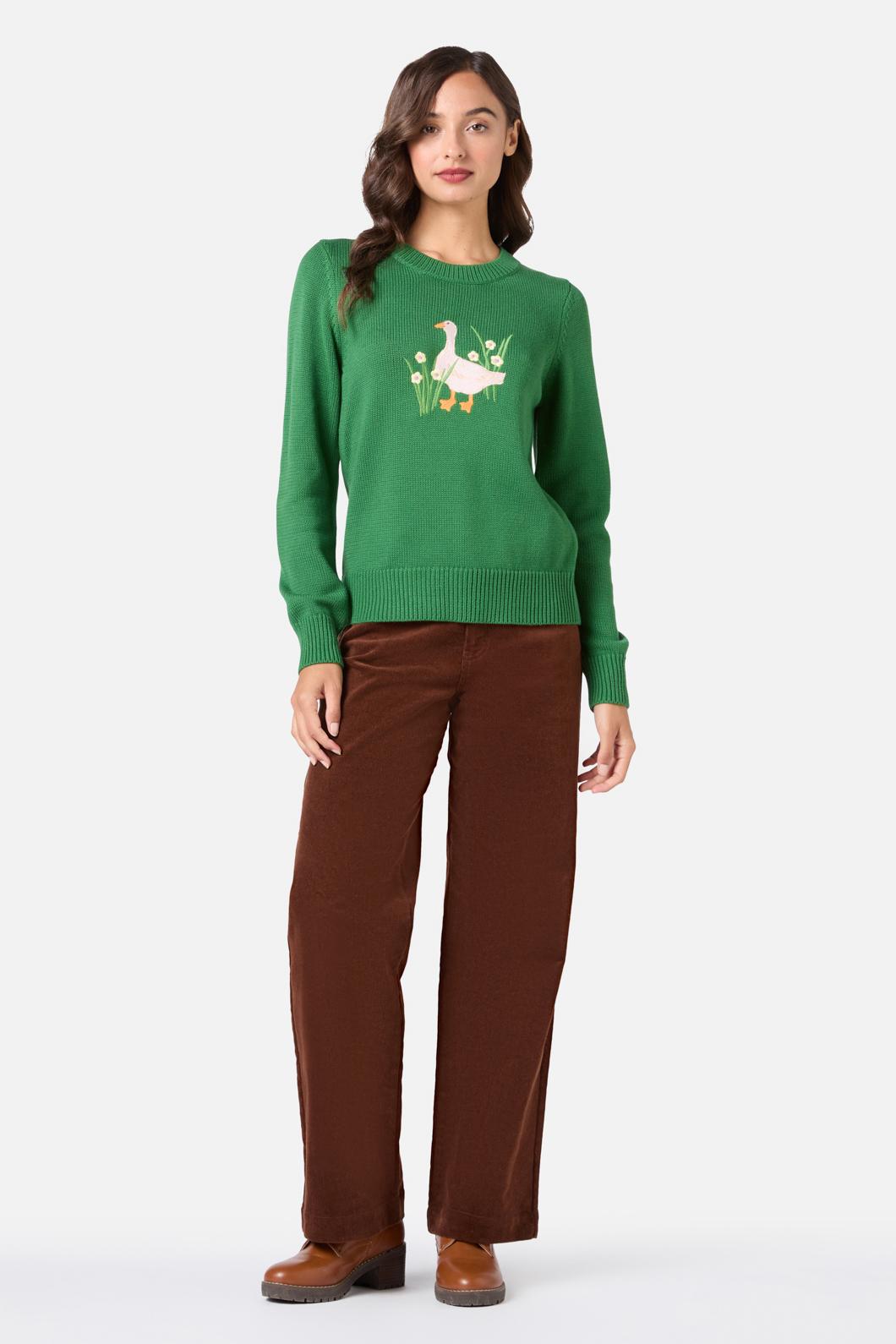 Goose Embroidered Knit Jumper