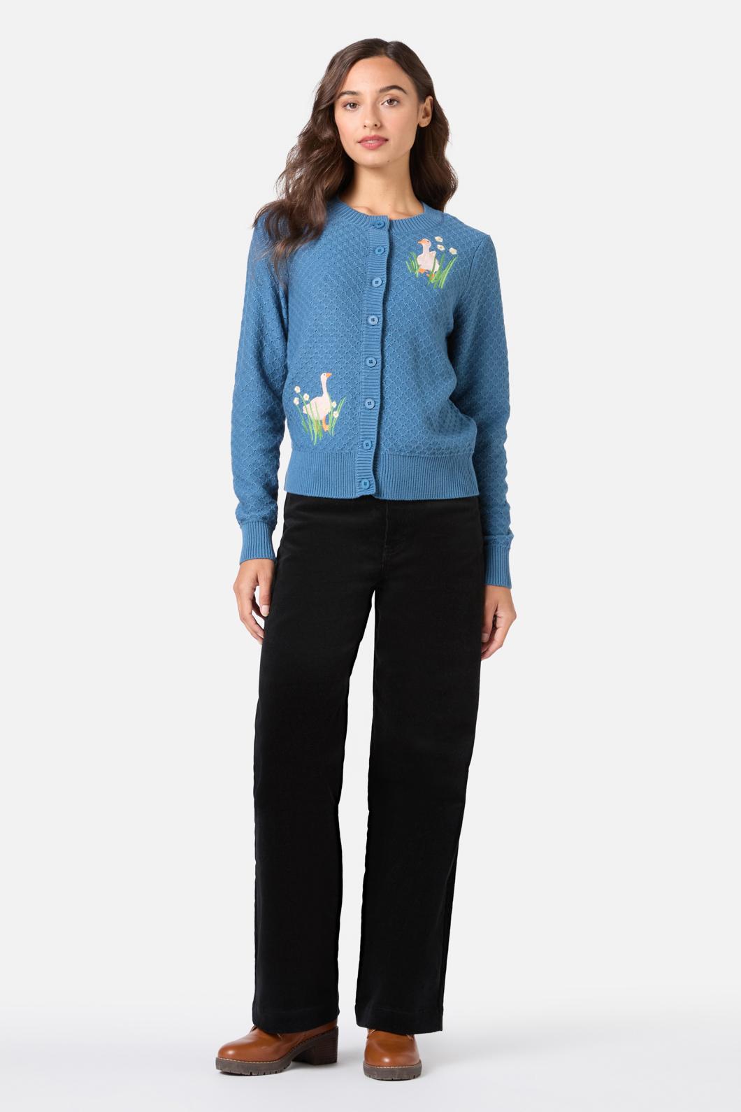 Goose Embroidered Cardigan