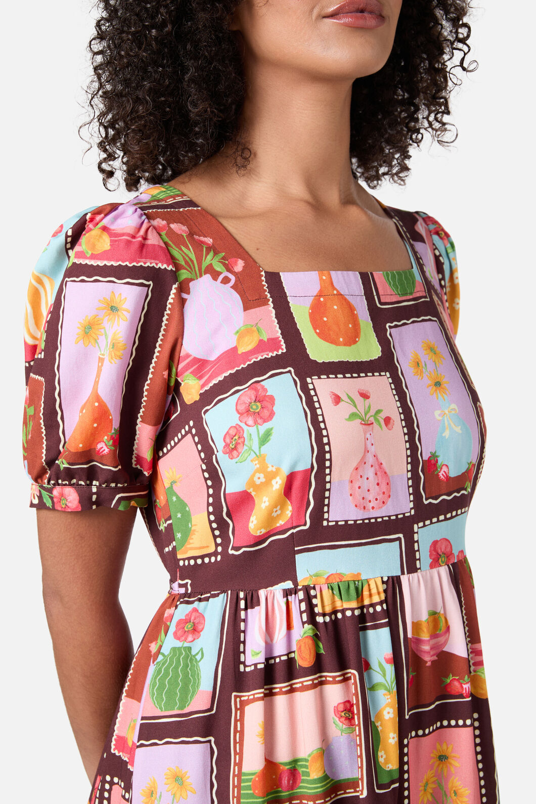 Flower Vases Midi Dress