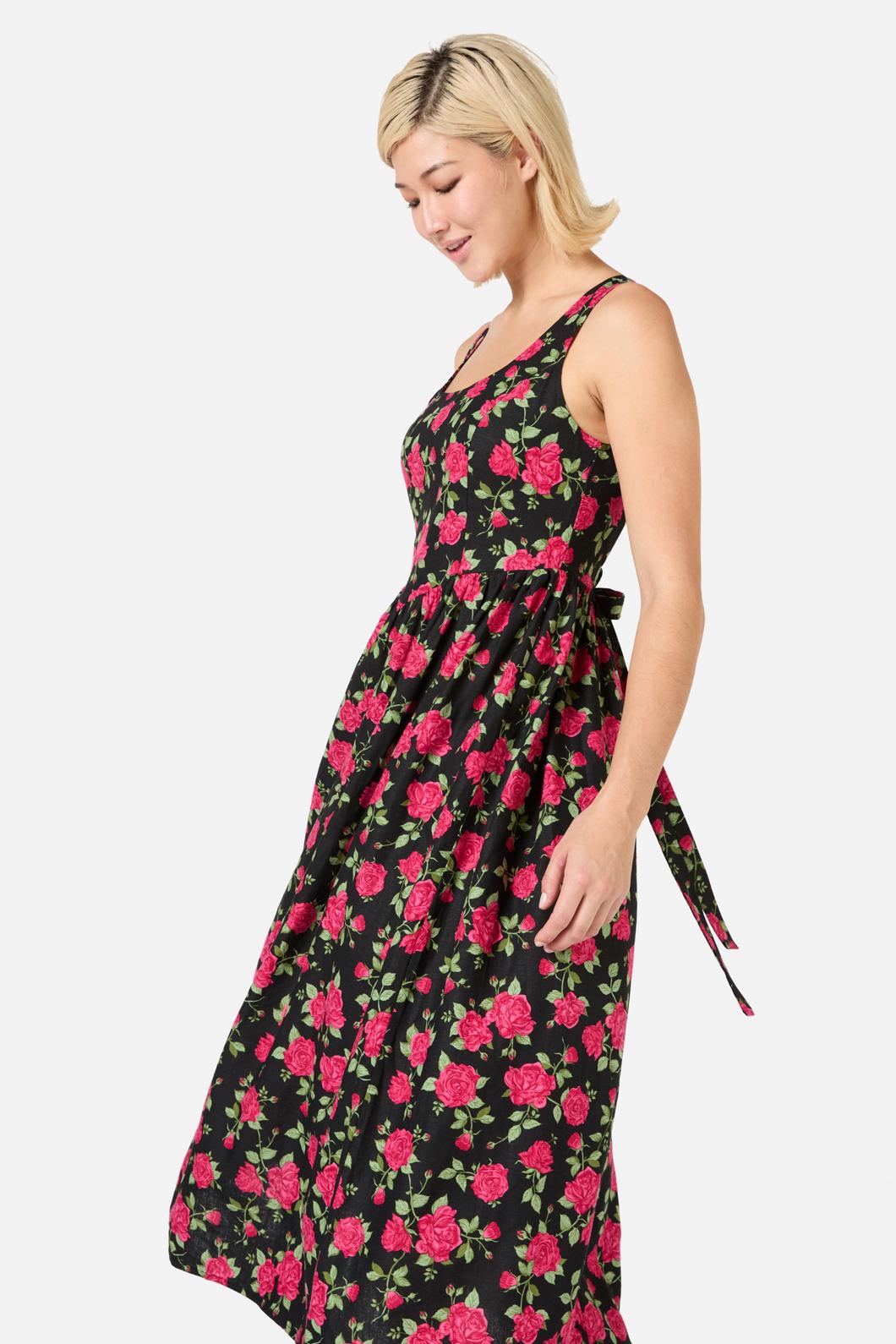 Winter Rose Midi Dress