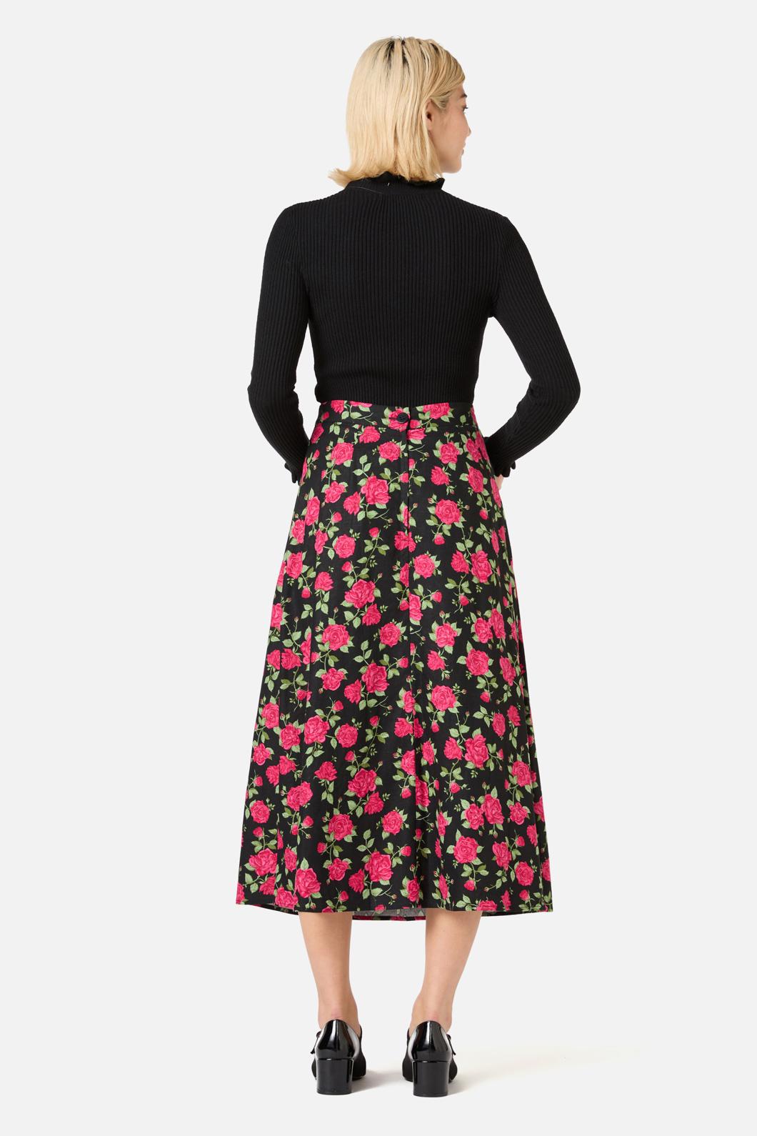 Winter Rose Midi Skirt